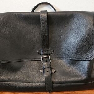Coach Black Leather Messenger Bag